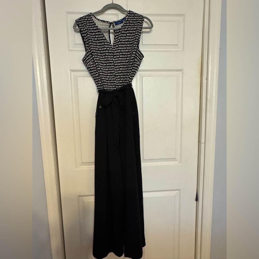 Apt. 9 Black Sleeveless V-Neck Sheath Jumpsuit
